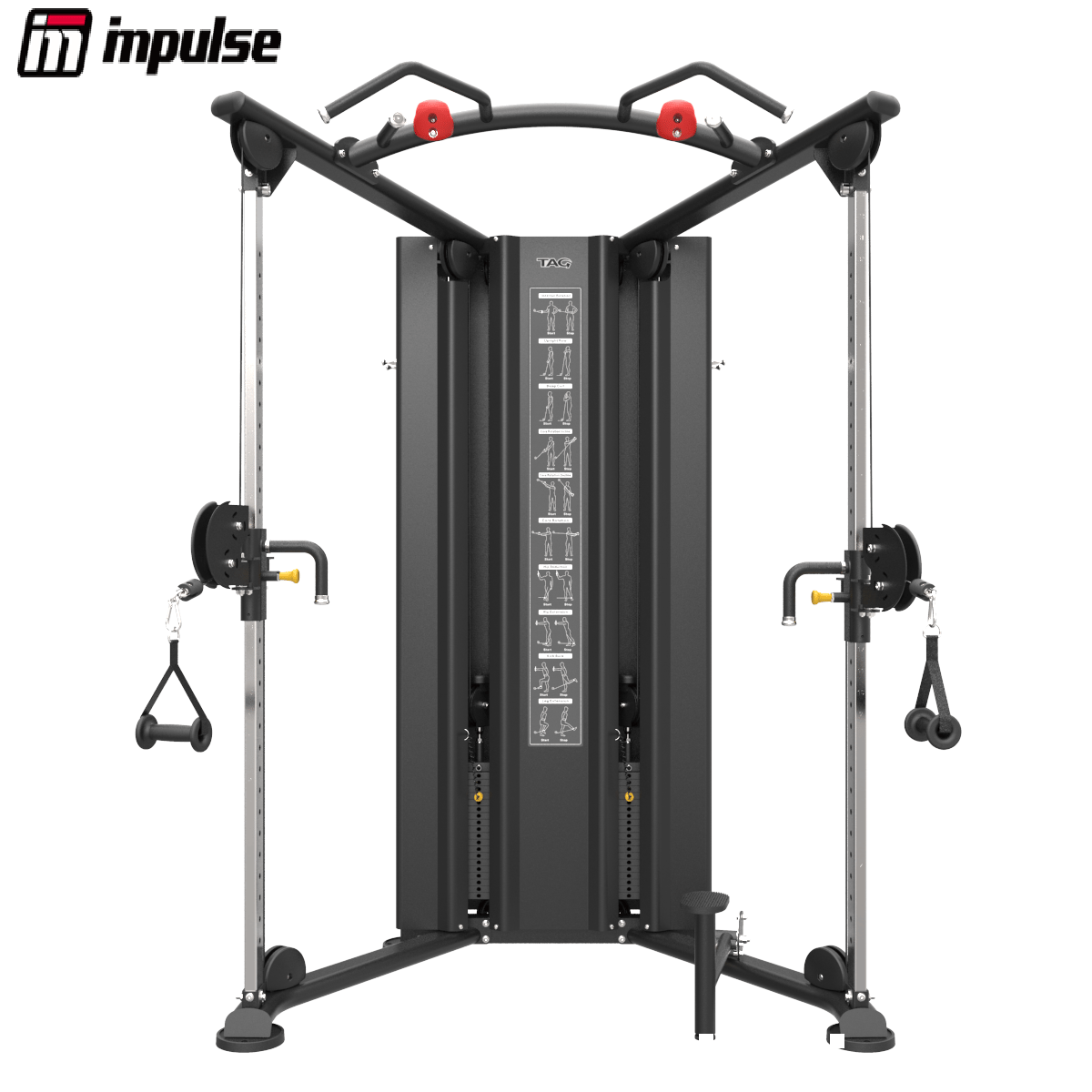 Duge バドミントン訓練器(Duge  TJ3000) Impulse IT9530 Dual Adjustable Pulley | Functional Trainer for