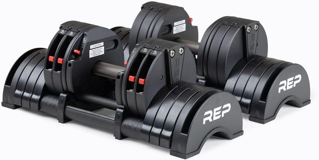 REP Fitness QuickDraw Adjustable Dumbbell – 2.5–25kg (Pair) | Fast Change, Pro Build