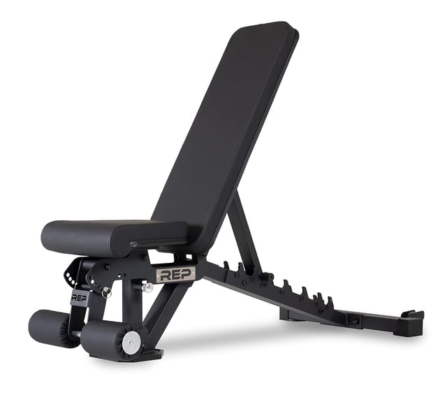 REP Fitness AB-3000 2.0 Adjustable Bench – Matte Black | Budget Beast with Ladder-Style Angles