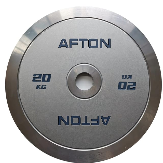 AFTON Steel Weight Plates – A3 Carbon Steel, Hard Chrome Finish, Olympic Standard
