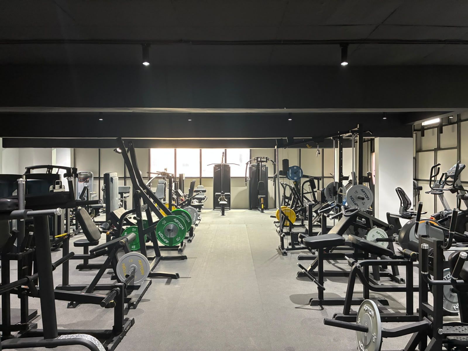 Inside the Afton gym equipment showroom on Castle Street, Bengaluru