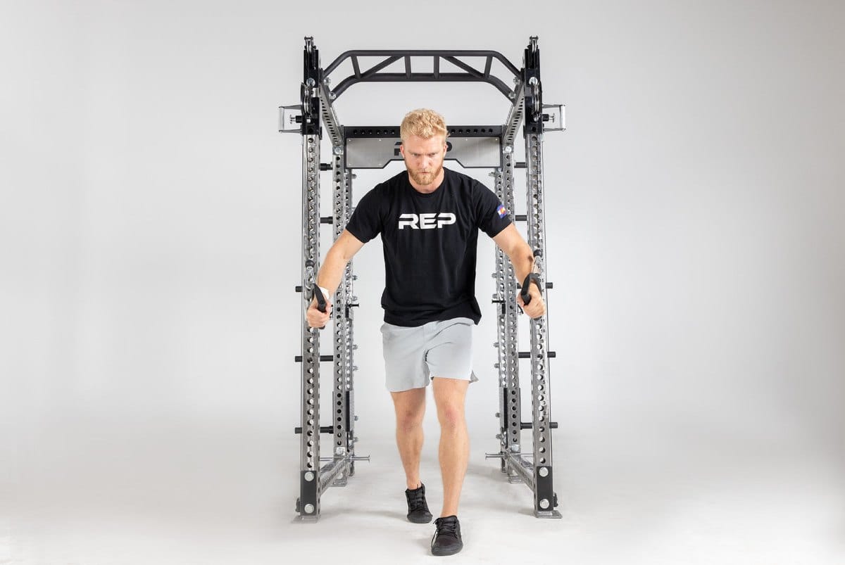 REP PR-5000 Dual Athena Half Rack – 80", Metallic Black