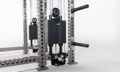 REP PR-5000 Dual Athena Half Rack – 80", Metallic Black